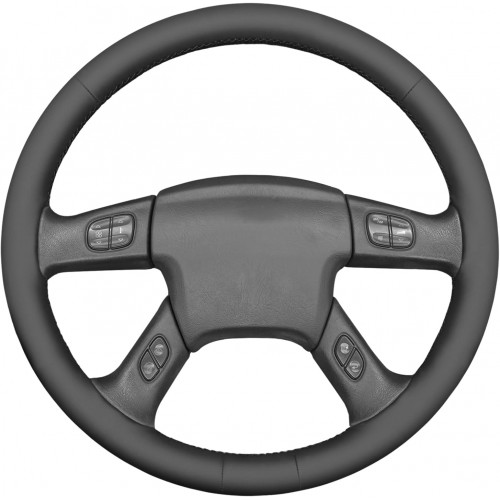 Loncky Car Steering Wheel Covers for Chevrolet (Chevy) Silverado 1500 Silverado 2500 Silverado 3500 GMC Sierra 1500 Sierra 2500 2003-2006 / Sierra 3500 2003-2006 / Sierra 3500 Classic Sierra 3500 CC Classic Sierra 2500HD Classic Sierra 1500 Classic Silver