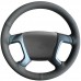 111Loncky Auto Genuine Leather Steering Wheel Covers for 2007 2008 2009 2010 2011 2012 2013 Chevrolet Silverado 1500 2007 2008 2009 2010 2011 2012 2013 2014 Chevrolet Silverado 2500 3500 Chevy Silverado Accessories