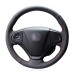 111Loncky Auto Custom Fit OEM Black Genuine Leather Car Steering Wheel Cover for Honda CRV CR-V 2012 2013 2014 2015 2016 Accessories