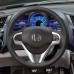 111Loncky Auto Custom Fit OEM Black Genuine Leather Car Steering Wheel Cover for Honda CR-Z CRZ 2011 2012 2013 2014 2015 2016 Accessories 