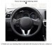 111Loncky Auto Custom Fit OEM Black Genuine Leather Steering Wheel Covers for Mazda 3 2014-2016 Mazda 6 2014-2016 Mazda 2 2015-2017 CX-3 2016-2017 CX-5 2013-2016 for Scion iA 2016 for Toyota Yaris iA (US) 2017 Accessories