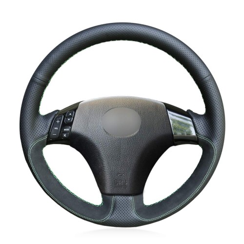 Loncky Auto Custom Fit OEM Black Genuine Leather Steering Wheel