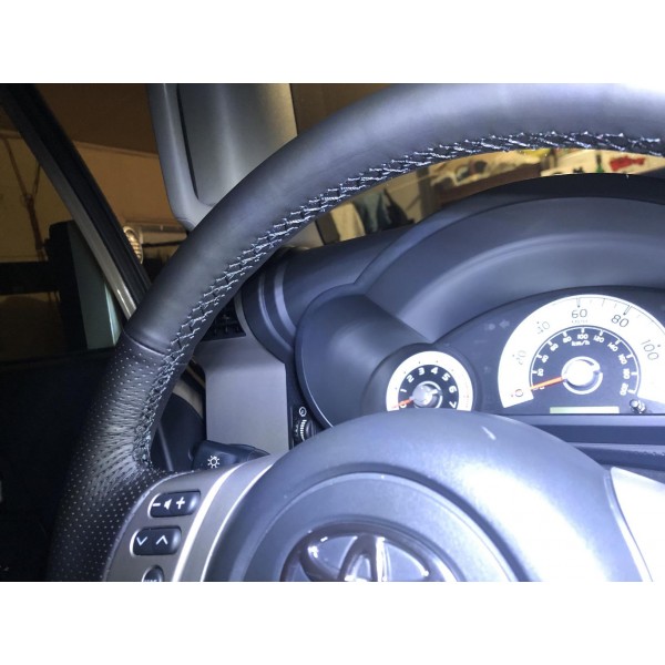 Loncky Auto Custom Fit OEM Black Genuine Leather Steering Wheel Cover for  Peugeot 206 2007 2008 2009 Peugeot 207 Citroen C2 Accessories