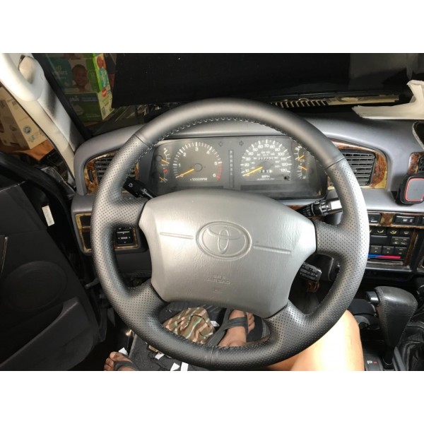 Loncky Auto Leather steering wheel covers for Toyota Tacoma 2005